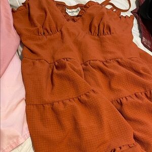 Orange Tiered Dress